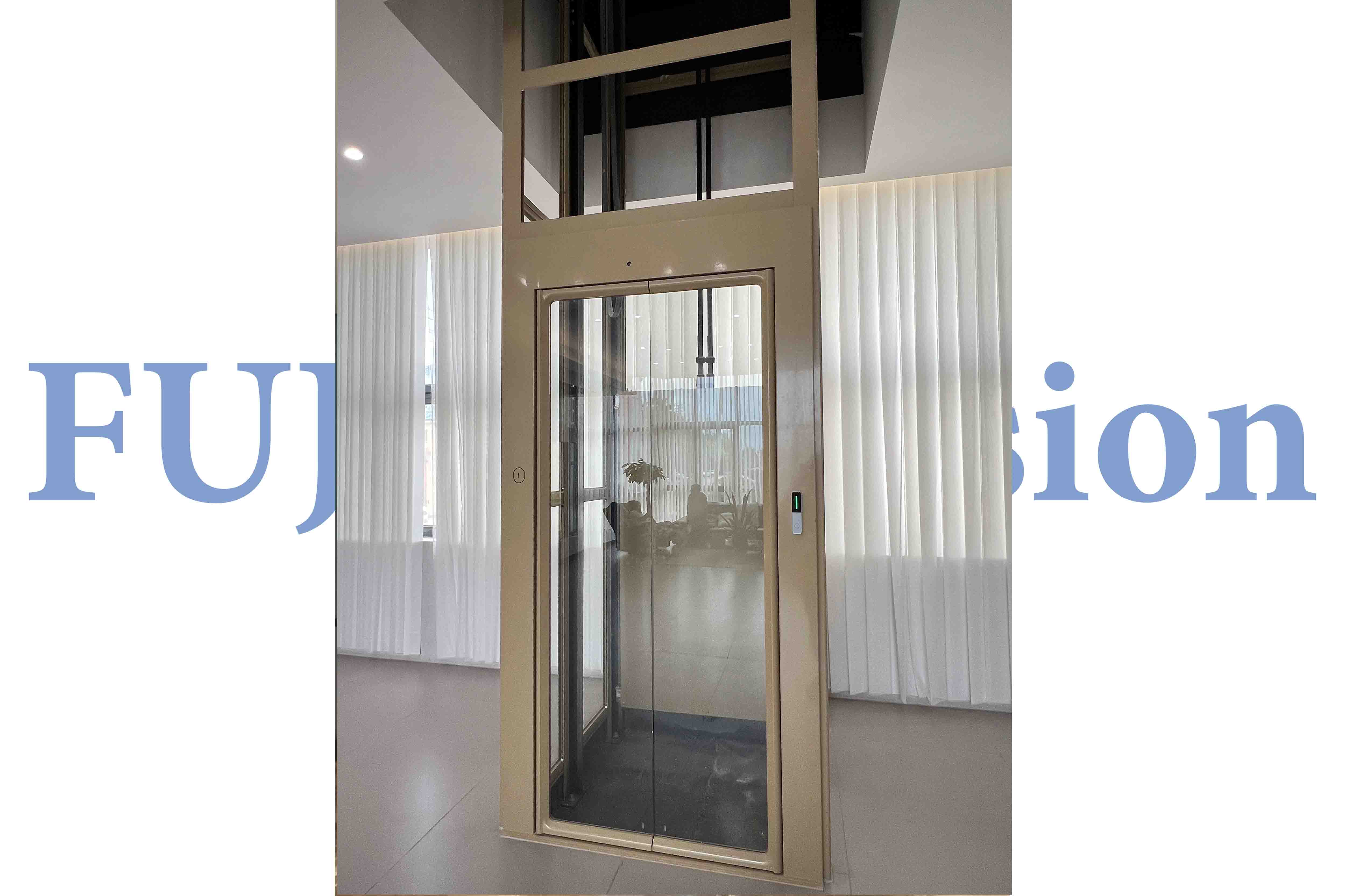 Glass platform elevator